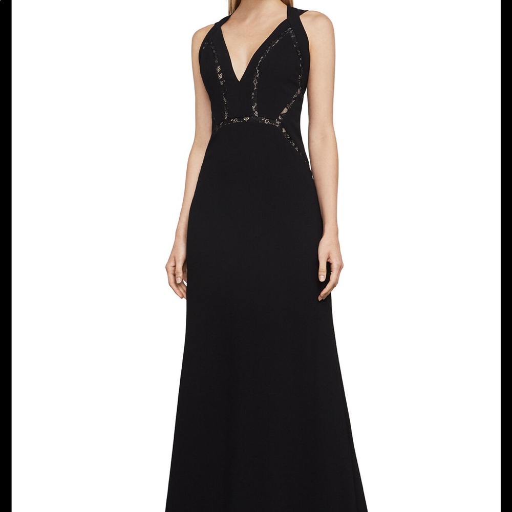 BCBGmaxazaria Penelope Halter V-Neck Long Gown